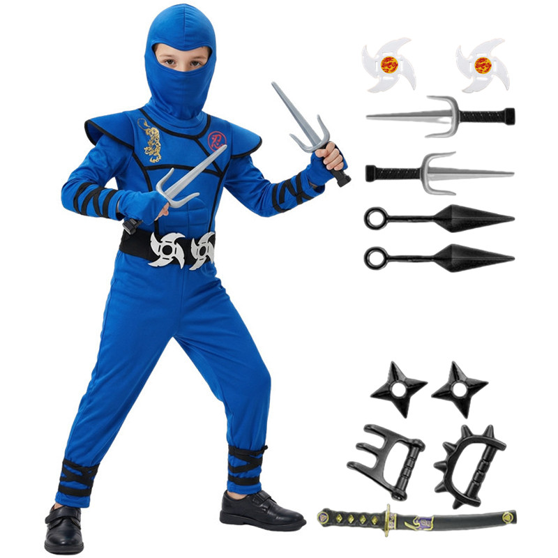 Kids Toys Set - Черно-синий костюм ниндзя для детей, костюм