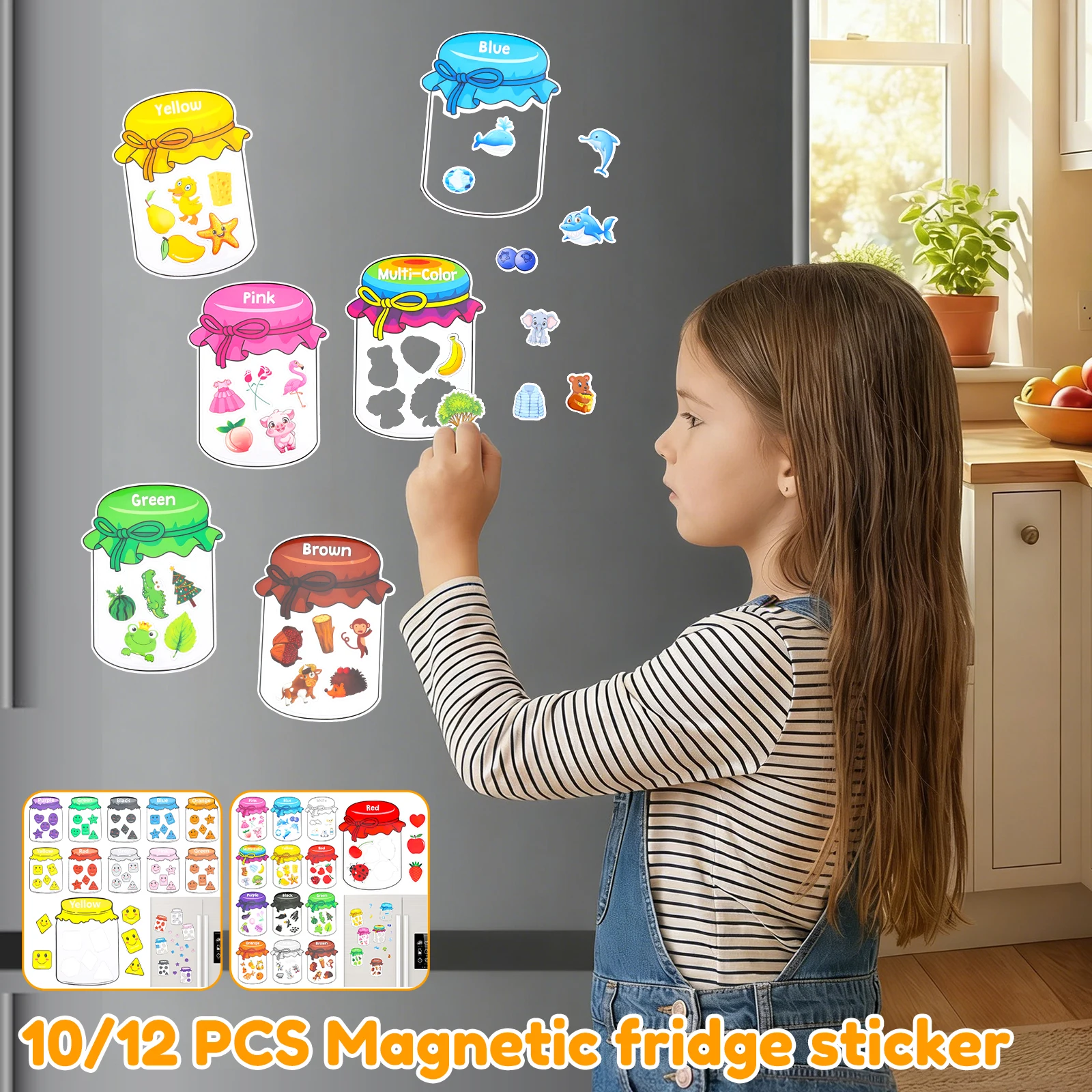 Kids Toys 2 Year Old - 12/10 шт. магнитов для сортировки по