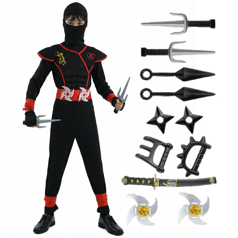 Черно-синий костюм ниндзя для  – обзор и цена Kids Toys Set