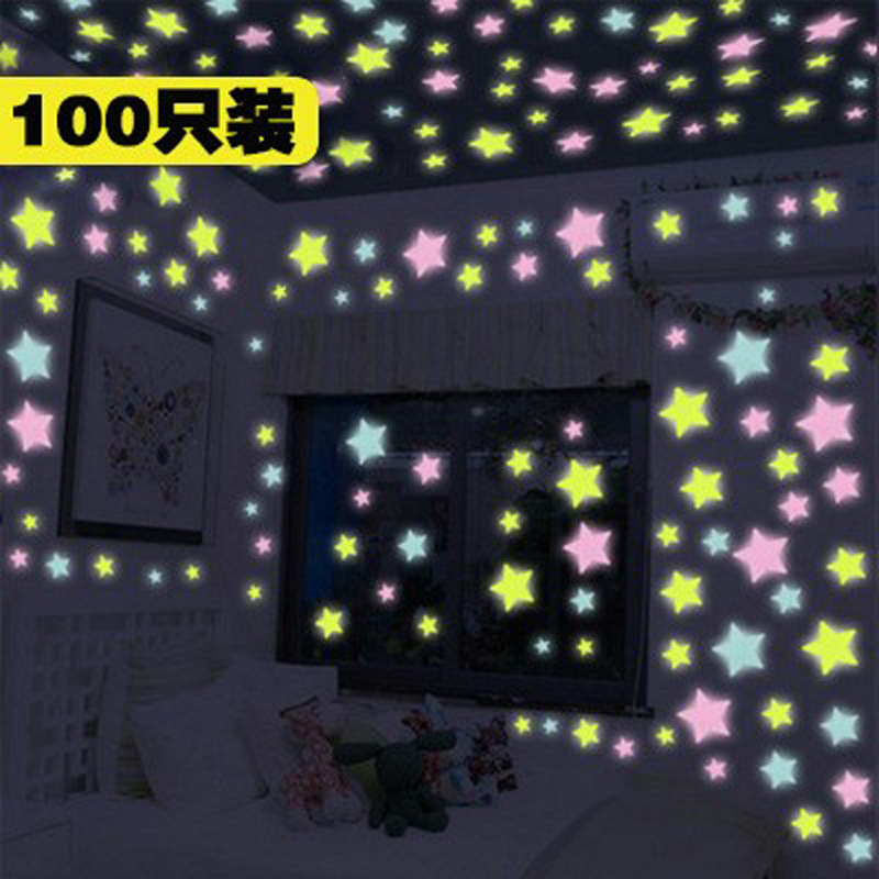 100 шт светящиеся 3D Звездные  – обзор и цена Glow In Dark Stars
